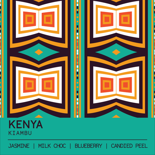Clark St Coffee Kenya Kiambu single origin coffee with jasmine, milk chocolate, blueberry and candied peel notes