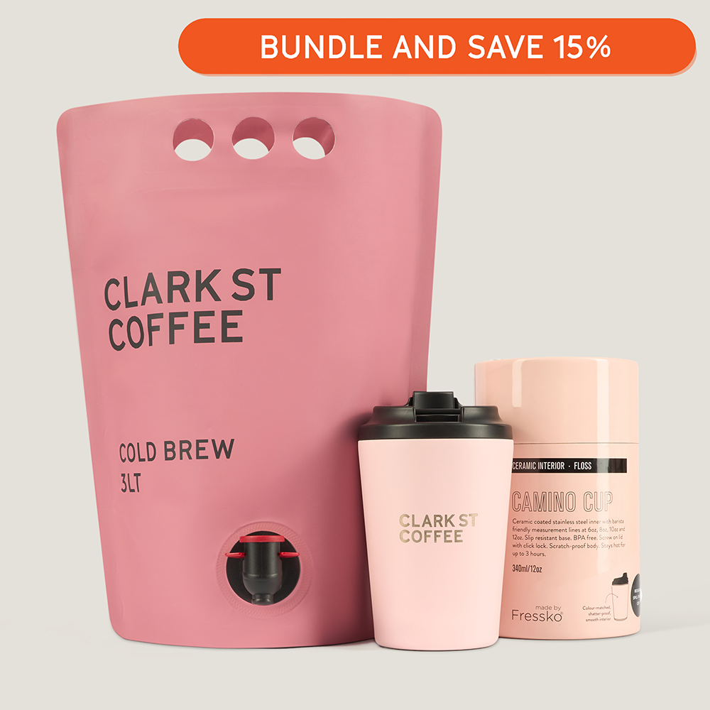 Clark St Coffee Cold Brew Bundle with Clark St Coffee x Fressko Ceramic Cup in Floss