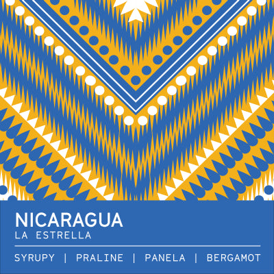Nicaragua La Estrella single origin coffee label by Clark St Coffee