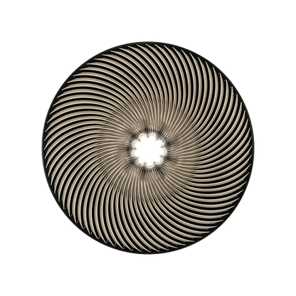 Top view of the Hario V60 NEO 02 dripper showing its 72 spiral ribs